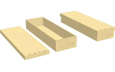 Trumny do kremacji z tektury falistej